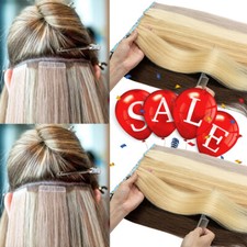 100% Remy 9A Echthaar Hair Extensions Tape In On Haarverlängerung 60Tressen Dick