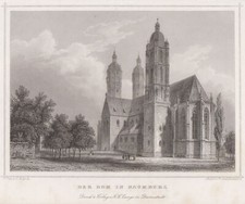 Naumburg Original Stahlstich Hablitschek 1851