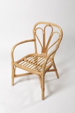 Vintage Rattan Stuhl für Puppen/Bären Rattan geflochten