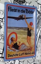 Blechschild Deutsche Lufthansa AG Werbung Reklame Nostalgie 20 x 30 cm