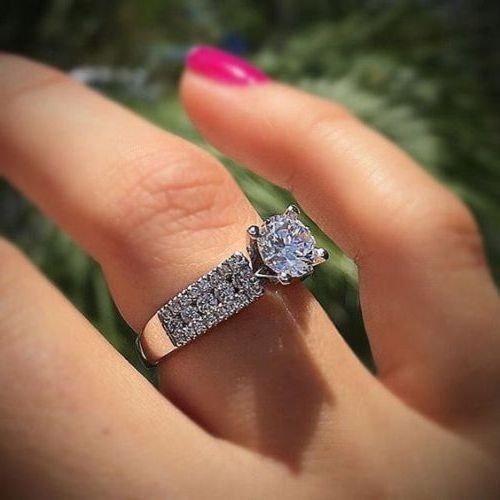 Massiver 14k weißgold 45ct - massiver, 2,45ct