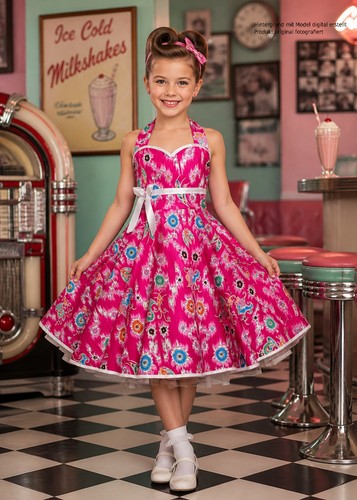 Kinder petticoat kleid pink - kinder,