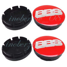 4X Für BBS 56mm Auto Emblem Radnaben Nabenkappen Felgendeckel Rot+Silber