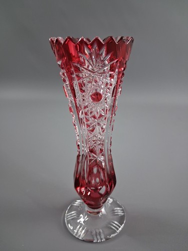 Kristall vase rubinrot - kristall,