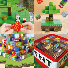 Pixel Block Box - Deko 3D Puzzle in Würfeln - Ideales Geschenk 200 Teile