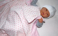 ❤️ Babydecke & Knistertuch 80x80 Decke Kuscheldecke Sterne Rosa NEU ❤️