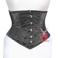 Satin Unterbrustkorsett Schwar