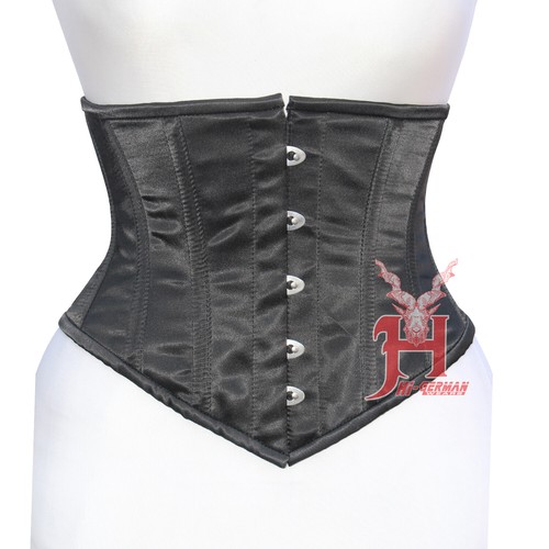 Satin unterbrustkorsett schwar - satin,