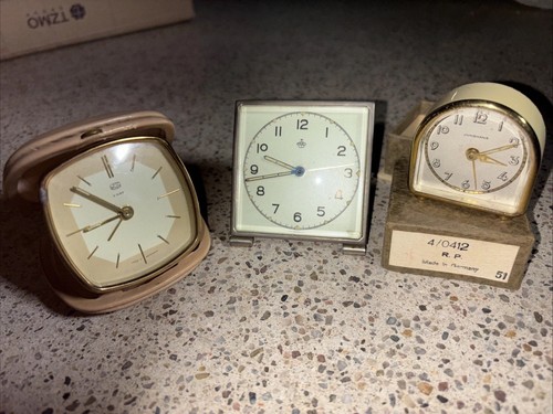 Vintage reisewecker - 3x,