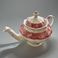 "Spode "Pink Camilla" Kaffeekanne Made In England“ Porzellan weiß/pink !Bilder!