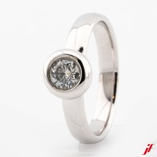 Solitärring Verlobungsring 750/18K Weißgold Diamant Brillant 1,40 ct 55,5 TOP