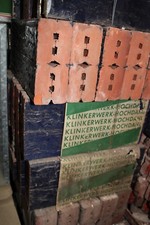 Echte Vintage Terracotta Cotto Fliesen Riemchen handglasiert Hochdahl Sehr Rar!