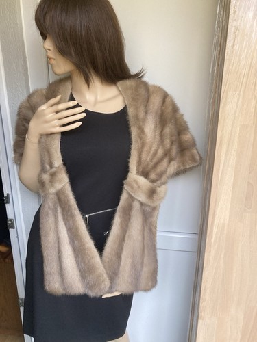 Damen nerz pelz cape - nerz,