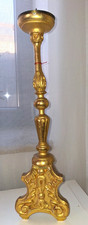 alter Altarleuchter, 50 cm, Holz vergoldet, TOP 80K