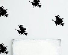 Aufkleber Hexe auf Besen DIY
