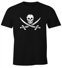 Herren T-Shirt Totenkopf Pirat
