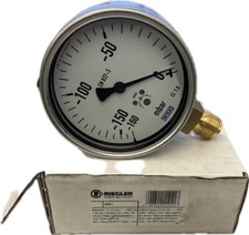 WIKA Cl. 1.6 Manometer G 1/2 senk. -160/0 mbar 100mm
