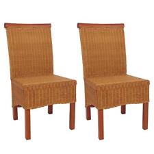 2er-Set Korbstuhl Stuhl Esszimmerstuhl M42, Rattan ohne Sitzkissen