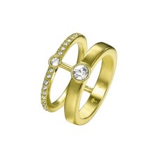 Joop Damen Ring Edelstahl gold