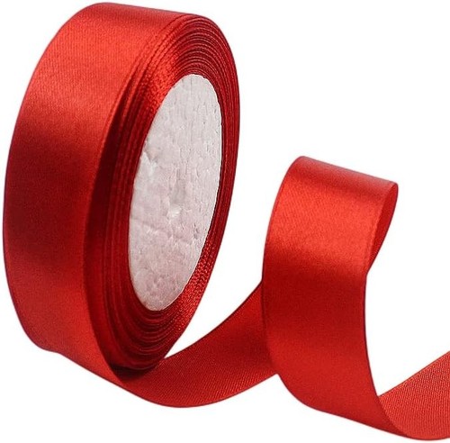 Satinband rot 25mm - rot, dekoband
