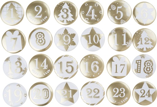 Adventskalender buttons - adventskalender,