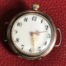 D) Ausgefallene Damen Armbanduhr Taschenuhr 800er Silber *