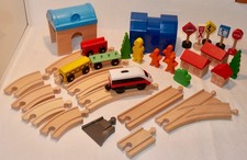 Starterset E-Lok Schienen/Zug/Tunnel/Weiche zur Brio Holzeisenbahn Ikea/Eichhorn