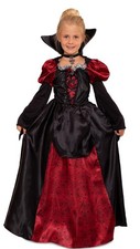 Halloween Vampir Kostüm Kinder Mädchen Kind Skelett Hexe Fasching rot schwarz