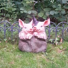 Gartenfigur Wutz Schwein