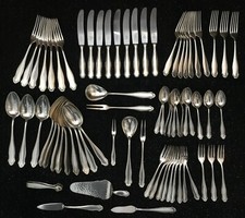 Besteck WMF 90 er Silberauflage, 71 tlg.: Tafel- u. Kaffee Besteck