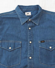 Lee Herren Jeans Hemd Größe M Regular Fit Western Style K370