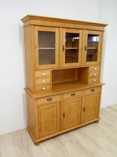 schönes Buffet in Weichholz, im Landhausstil, Vitrine Küchenschrank "Antik-Lux"