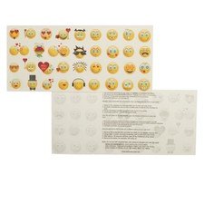 2 x Smiley Tattoo Karte mit 35