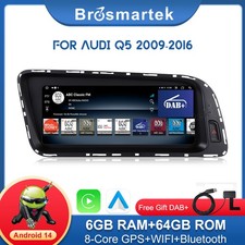 8.8" DAB+ Android 14 Autoradio CarPlay 64GB GPS Navi Für Audi Q5 8R 2009-2016