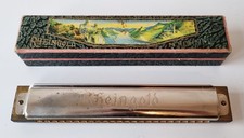 Schöne alte Hohner Mundharmonika "Rheingold" im Tollen original Etui um 1930/40