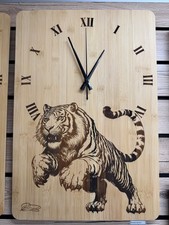 Bambus Wanduhr 54x37cm /