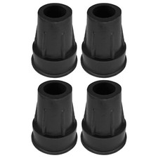 4x krücken gummi 18mm schwarz pads gehstöcke unterarmgehstütz stockspitze Rund