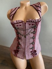 Krüger 34 XS S Damen Trachten Mieder  Trachtenmieder Blumen Dolce Vita neu Rot