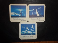 Bierdeckel Brauerei Petersen Flensburg (2) Brauereiseite dicker Goldrand