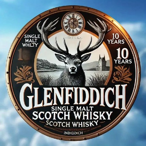 Blechschild rund glenfiddich - rund,
