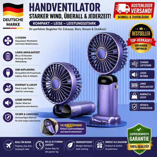 Tragbarer mini handventilator - tragbarer, mini-handventilator