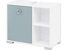 Badezimmerschrank unter dem Waschbecken Kimi, blau/weiß, 65,3 x 57,5 x 33 cm - B