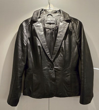 schwarze Lederjacke aus Lamm