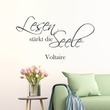  Wandtattoo Zitat "Lesen