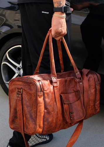 Vintage reisetasche echtleder - reisetasche,
