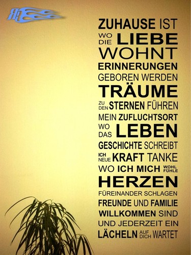 Wandtattoo zuhause ist - wandtattoo, 5