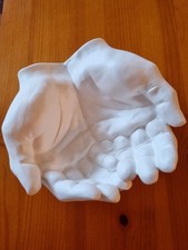 Keramikschale Hände weiß