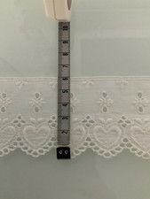 Baumwolle Spitzenborte Spitzenband Bogenkante Spitzenbesatz Spitze 60mm Herzen 