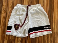 Manchester United Away Fußball Shorts 97/99 Erwachsene 32 Umbro - Retro Classic selten
