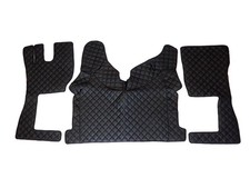 3 Teile Schwarz Eco Leder